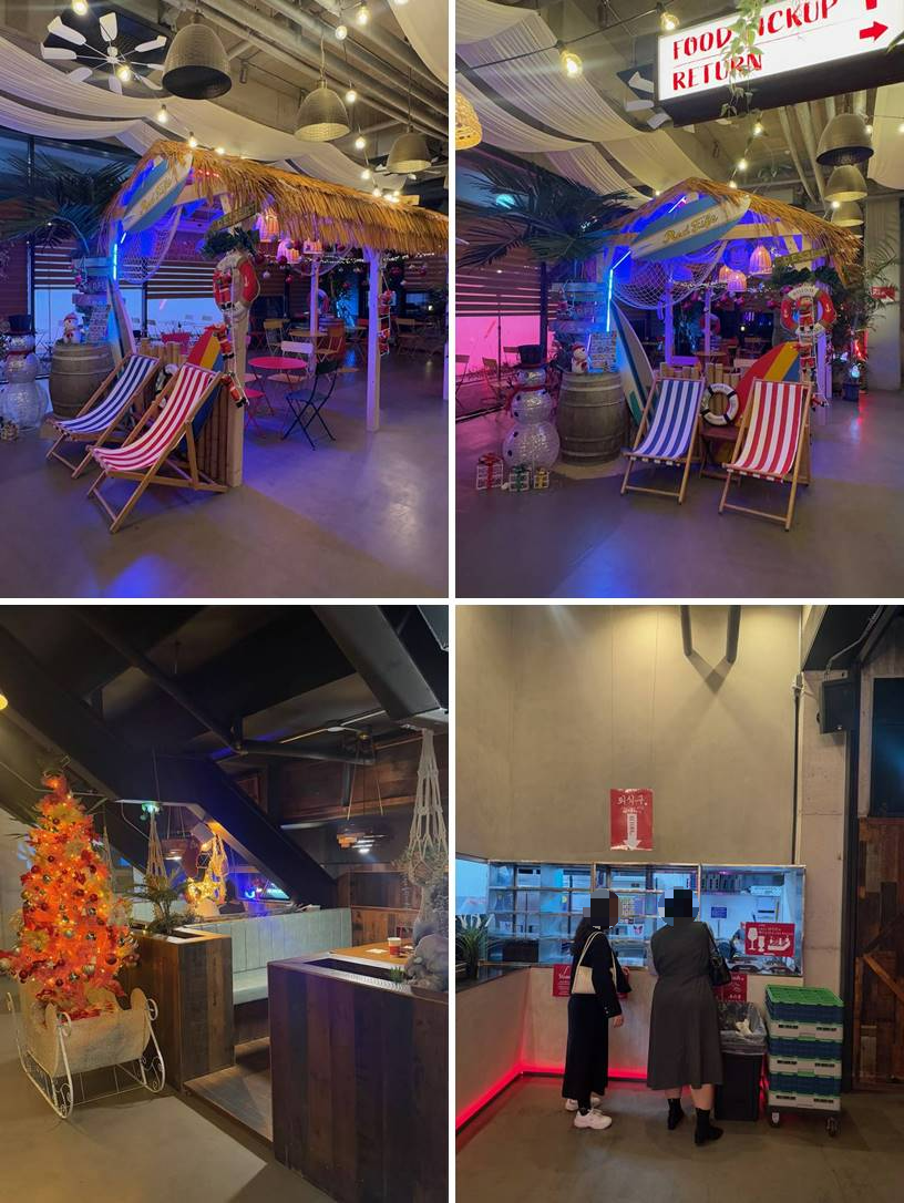 파주 대형카페, 레드파이브 1층 자리 및 퇴식구