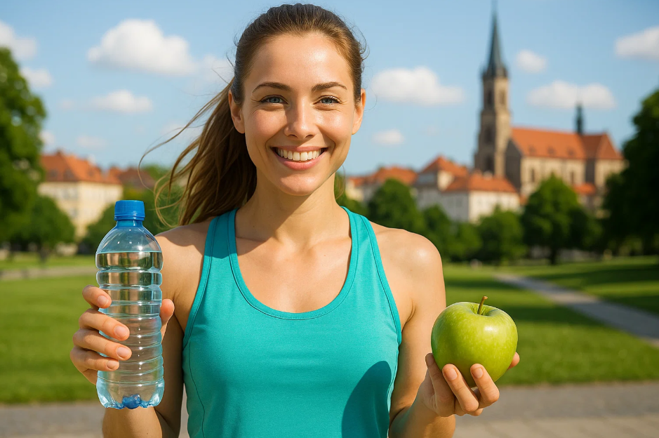 유럽의 건강관리하는 여성 사진