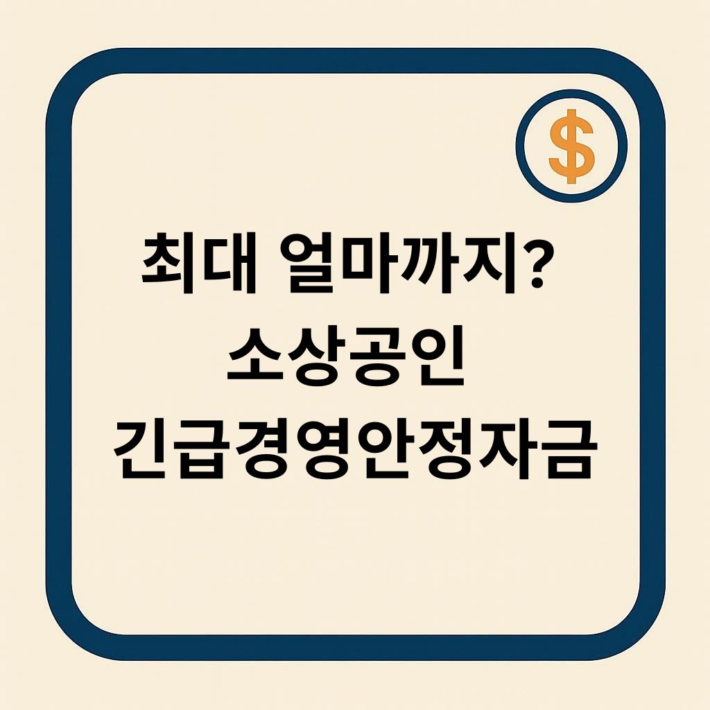 소상공인 긴급경영안정자금 대출한도·금리