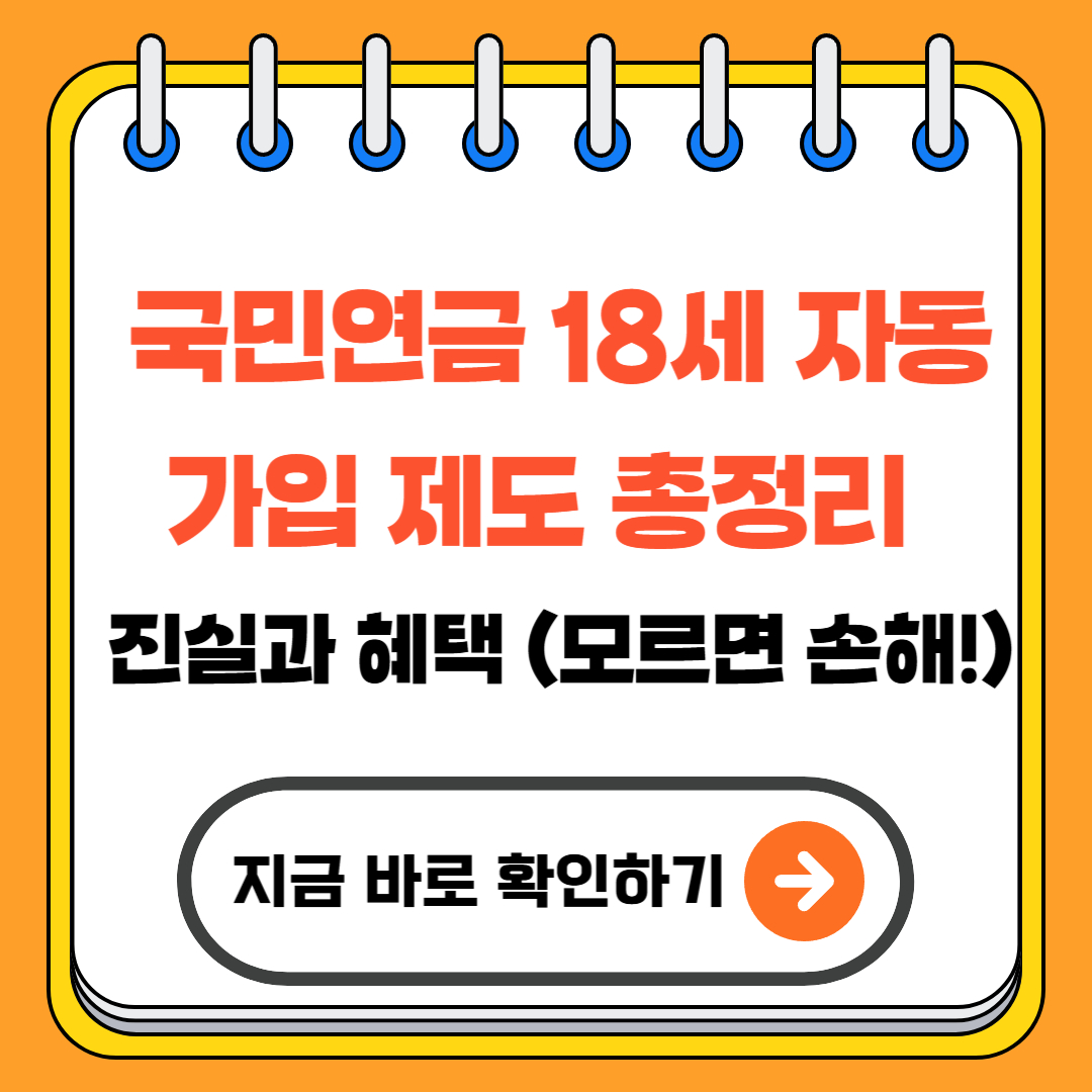 국민연금 18세 자동가입 제도 총정리