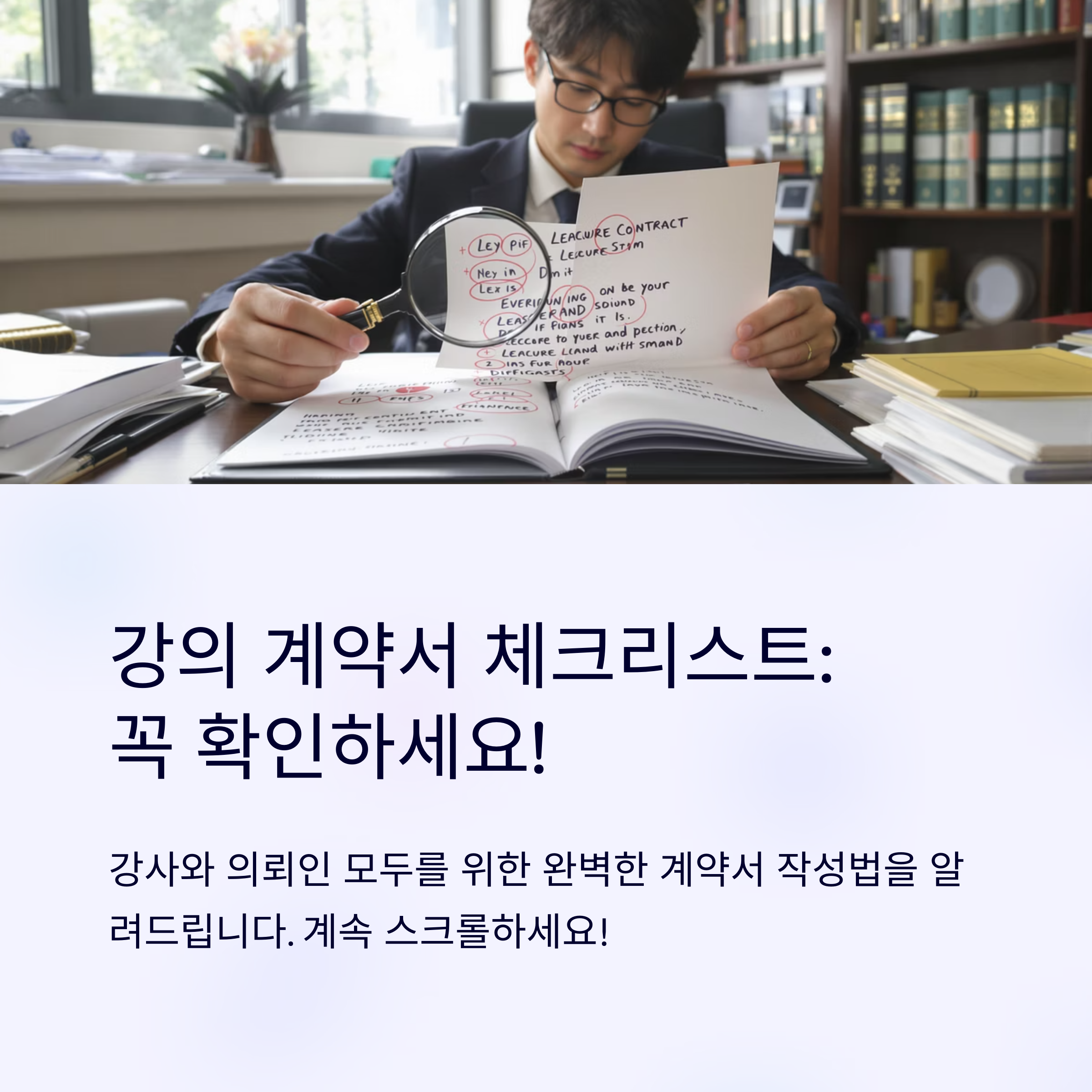 강의 계약서 작성시 놓치면 후회하는 7가지 필수 체크리스트
