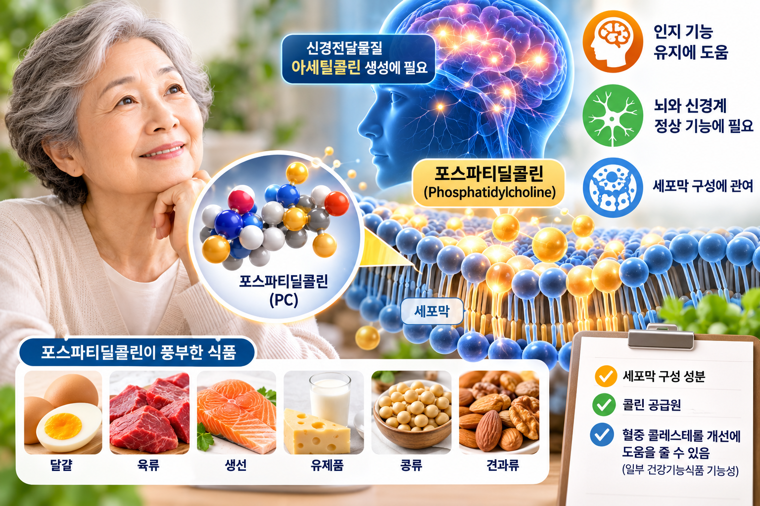 포스파티딜콜린의 역할과 콜린이 풍부한 식품