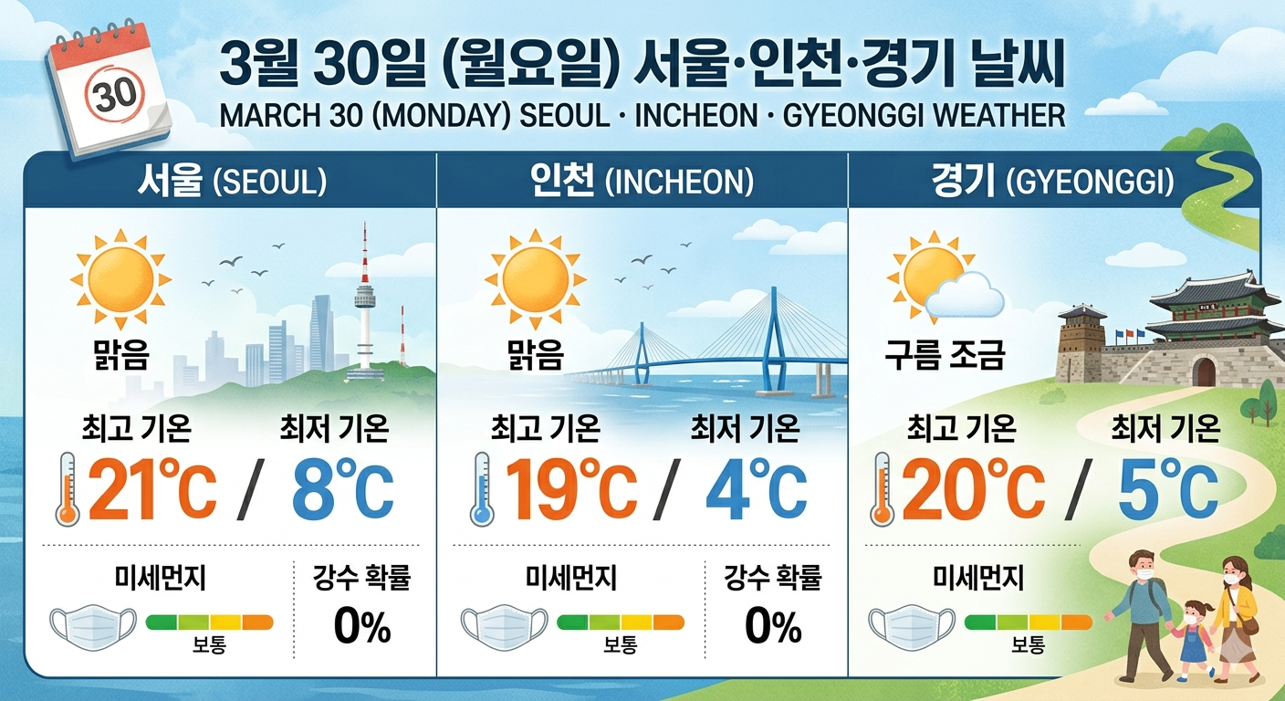 3월 30일 날씨