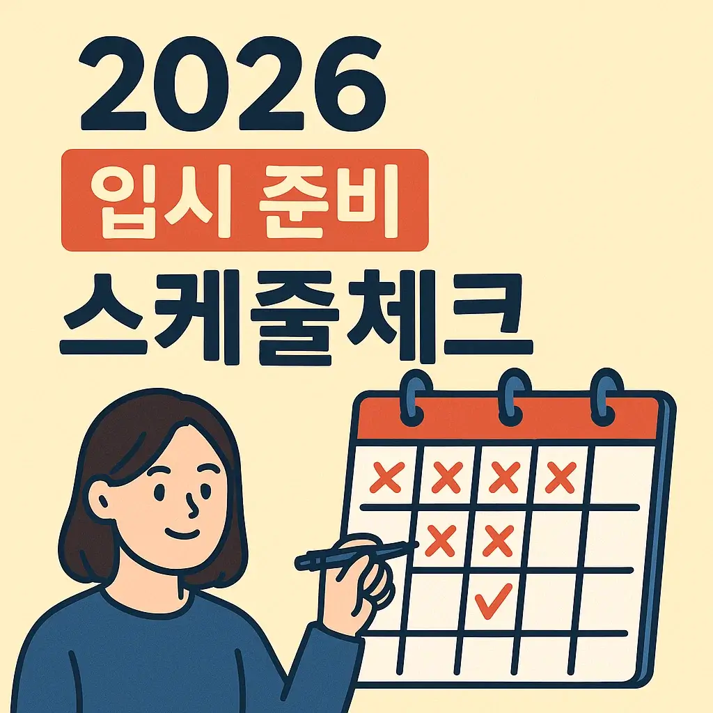 2026 입시 준비 스케줄 캘린더, 왜 ‘5월’이 중요할까?