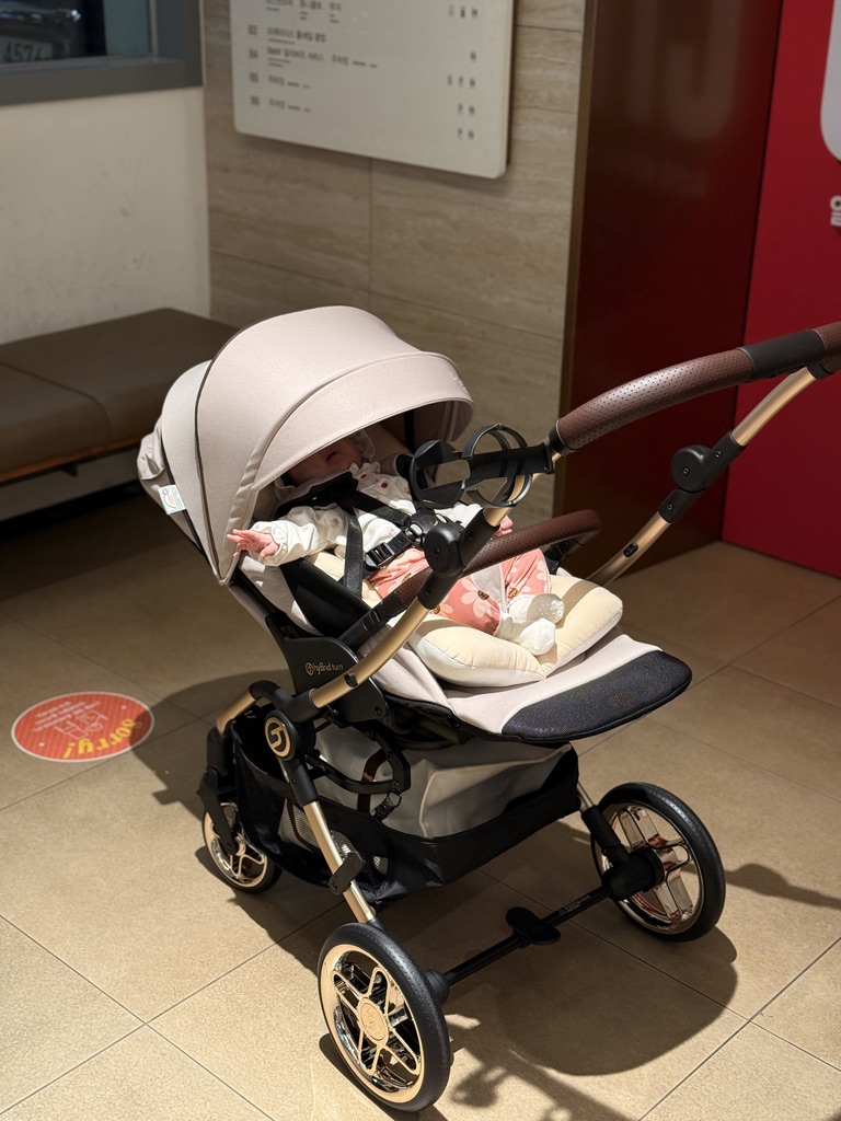 하이브리드 턴 유모차 절충형