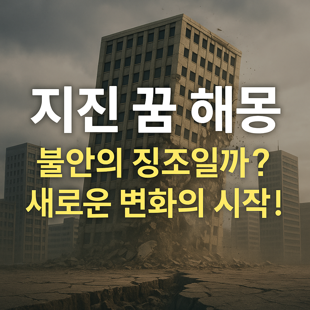 지진이 나는 꿈 해몽 무료꿈해몽