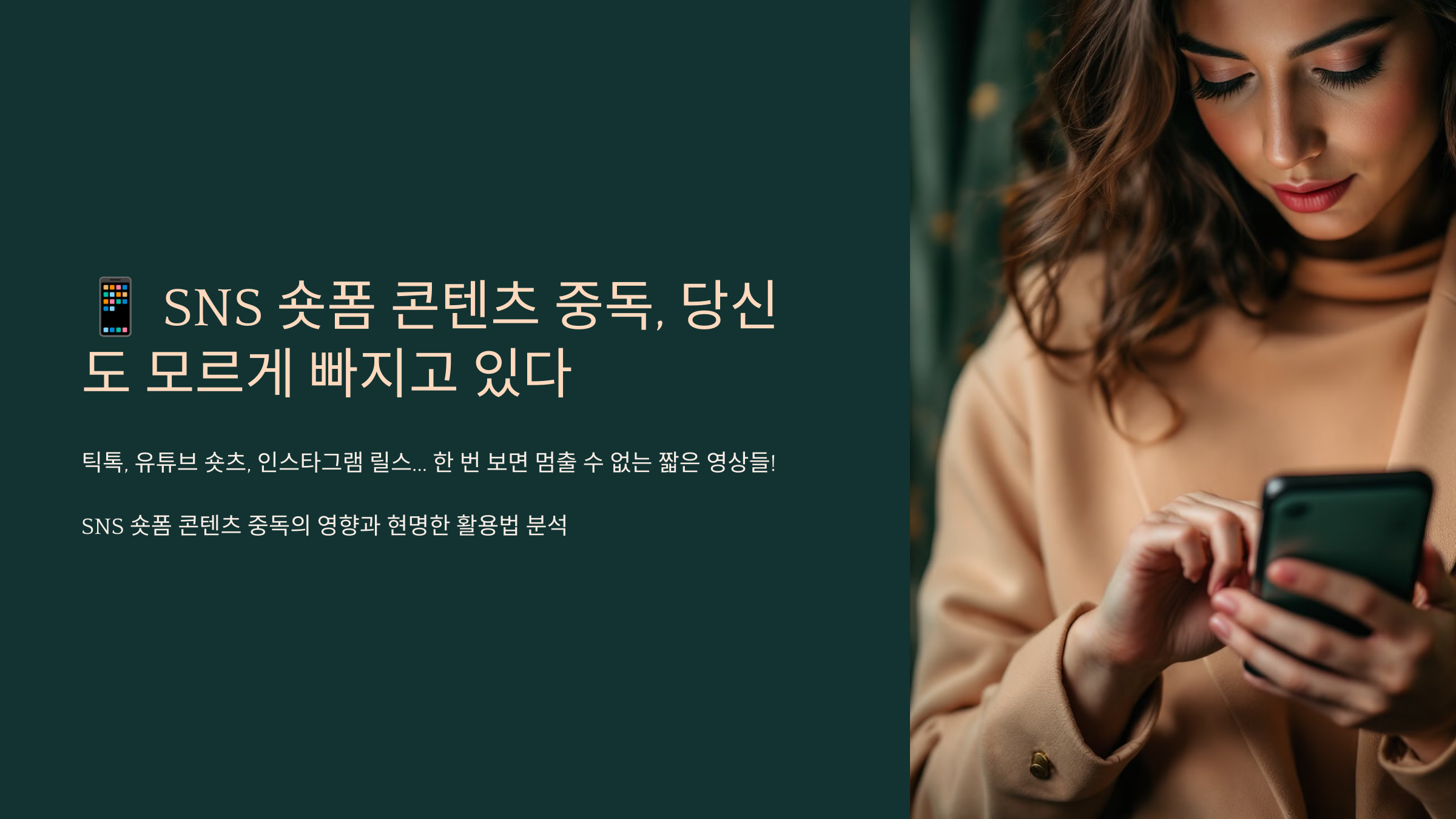 SNS 숏폼 콘텐츠 중독, 당신도 모르게 빠지고 있다
