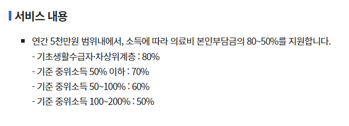 재난의료비 지원사업 지원대상 선정기준 및 신청방법