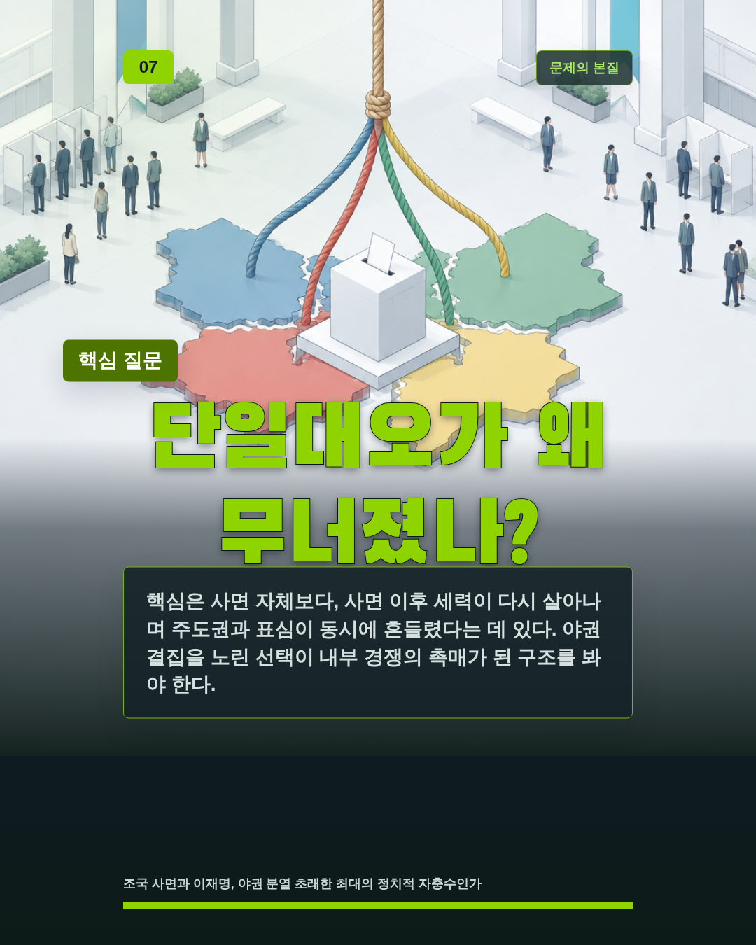 단일대오가 왜 무너졌나?
