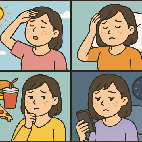 기미 원인 만화컷 정사각형