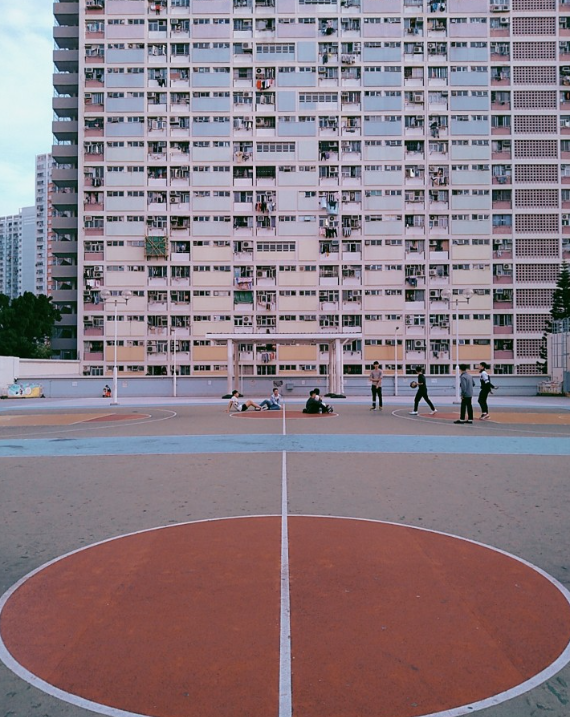 홍콩 무지개 아파트 차이홍 거리