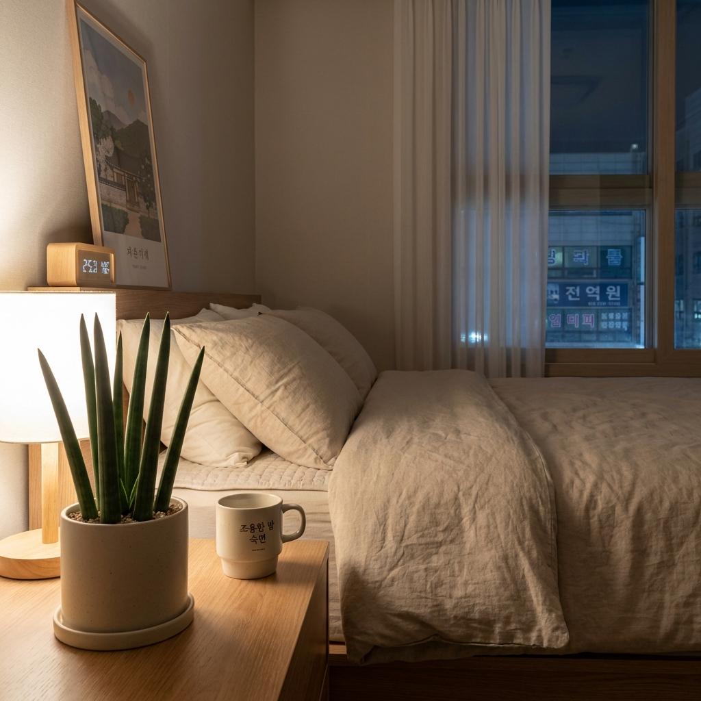 밤에 산소 내뿜는 침실 전용 공기정화식물