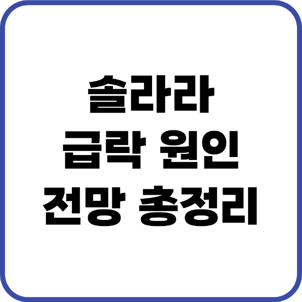 솔라나 급락
