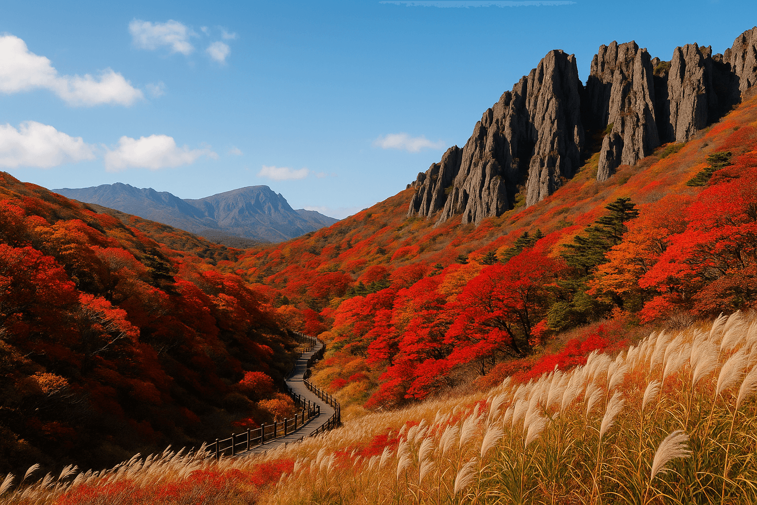 10월 한라산 영실 탐방로에서 만나는 가을 단풍의 절정