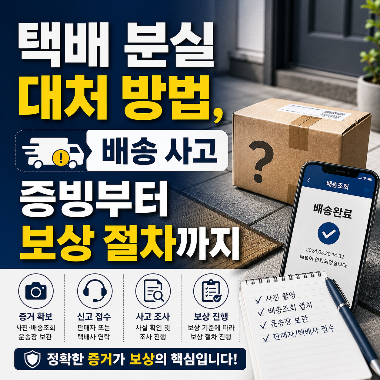 택배 분실 대처 방법, 배송 사고 증빙부터 보상 절차까지