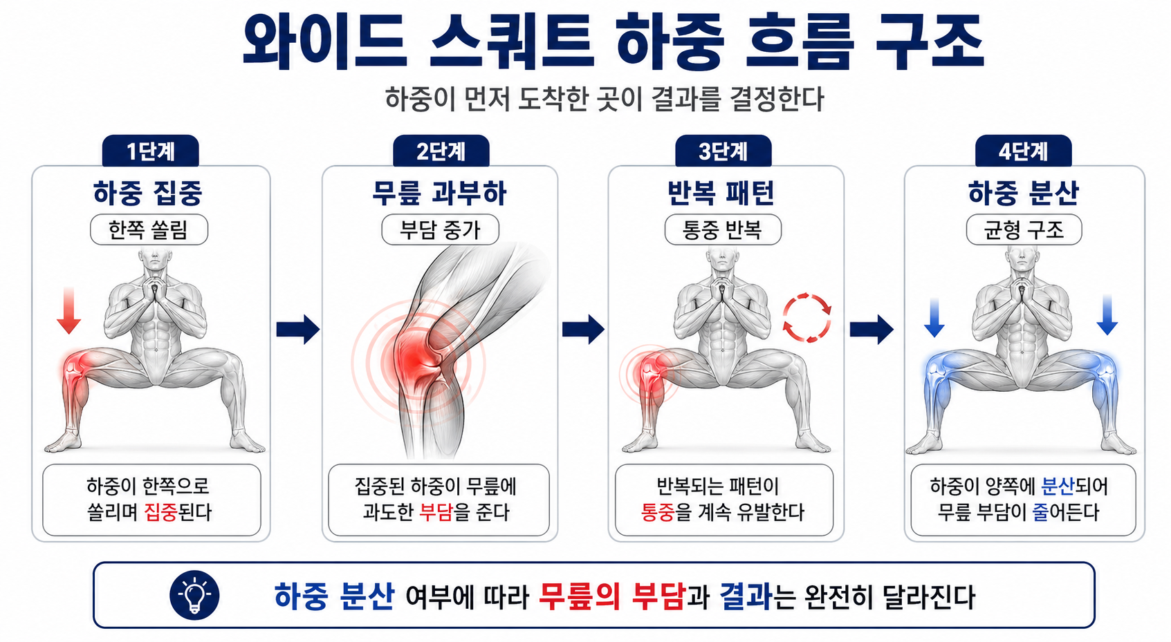 “와이드 스쿼트 하중 흐름 구조”