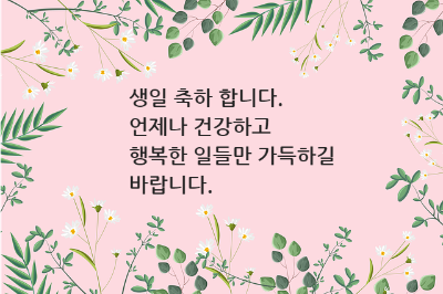 생일축하 메세지 문자 카톡 모음23