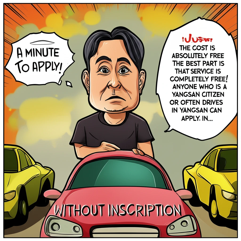 양산시 주정차단속 문자 서비스 신청으..