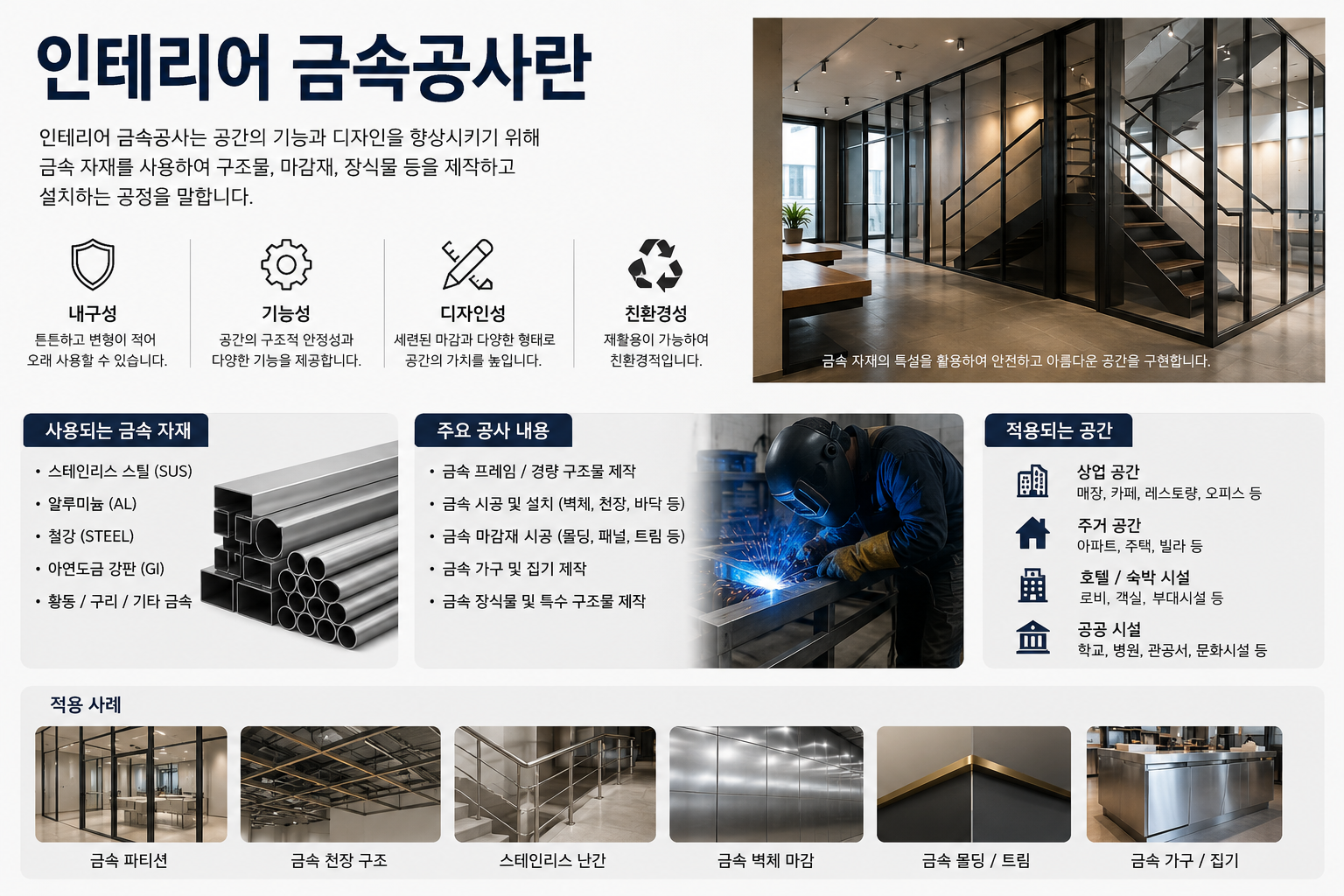 인테리어 금속공사란