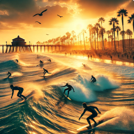 헌팅턴 비치(Huntington Beach) 서핑 이미지