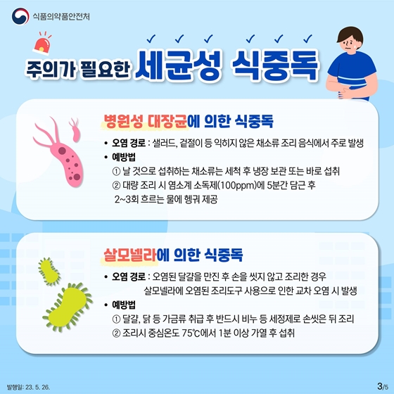 세균성 식중독 종류 및 예방법