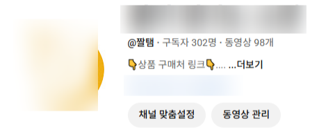 실제 운영중인 유튜브 채널