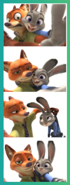 주토피아 커플 포즈