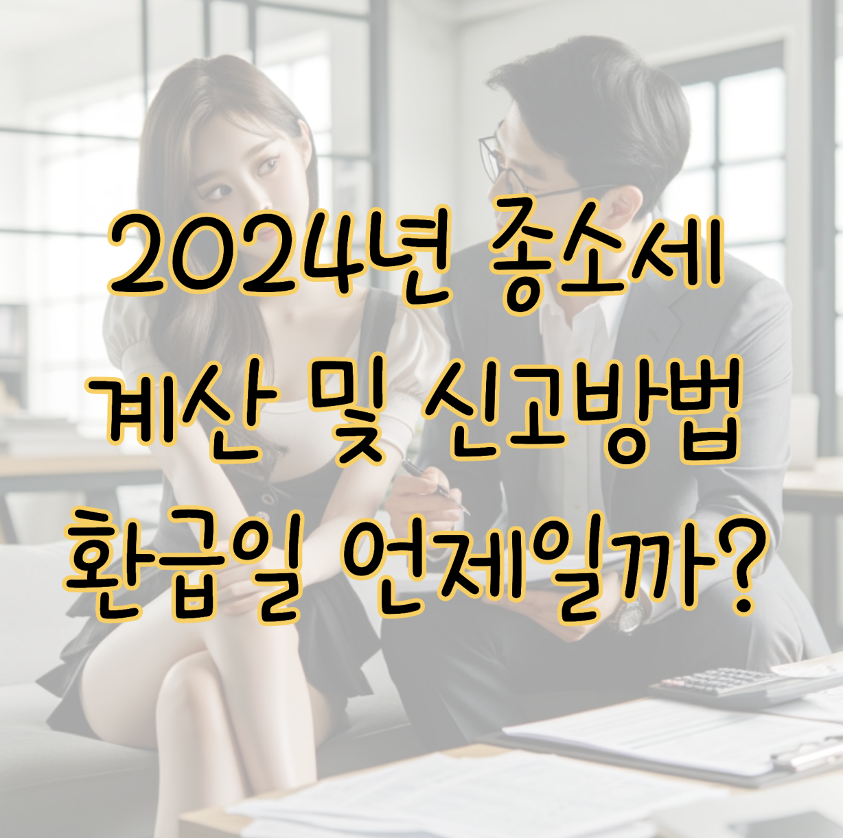 2024년 종합소득세 신고 계산방법부터 환급일까지 총정리 표지