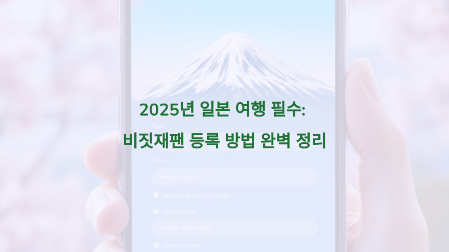 2025년 일본 여행 필수 비짓재팬 등록 방법 완벽 정리