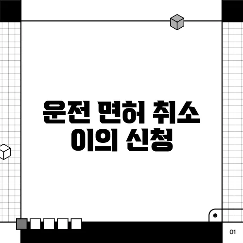 운전 면허 취소 이의 신청