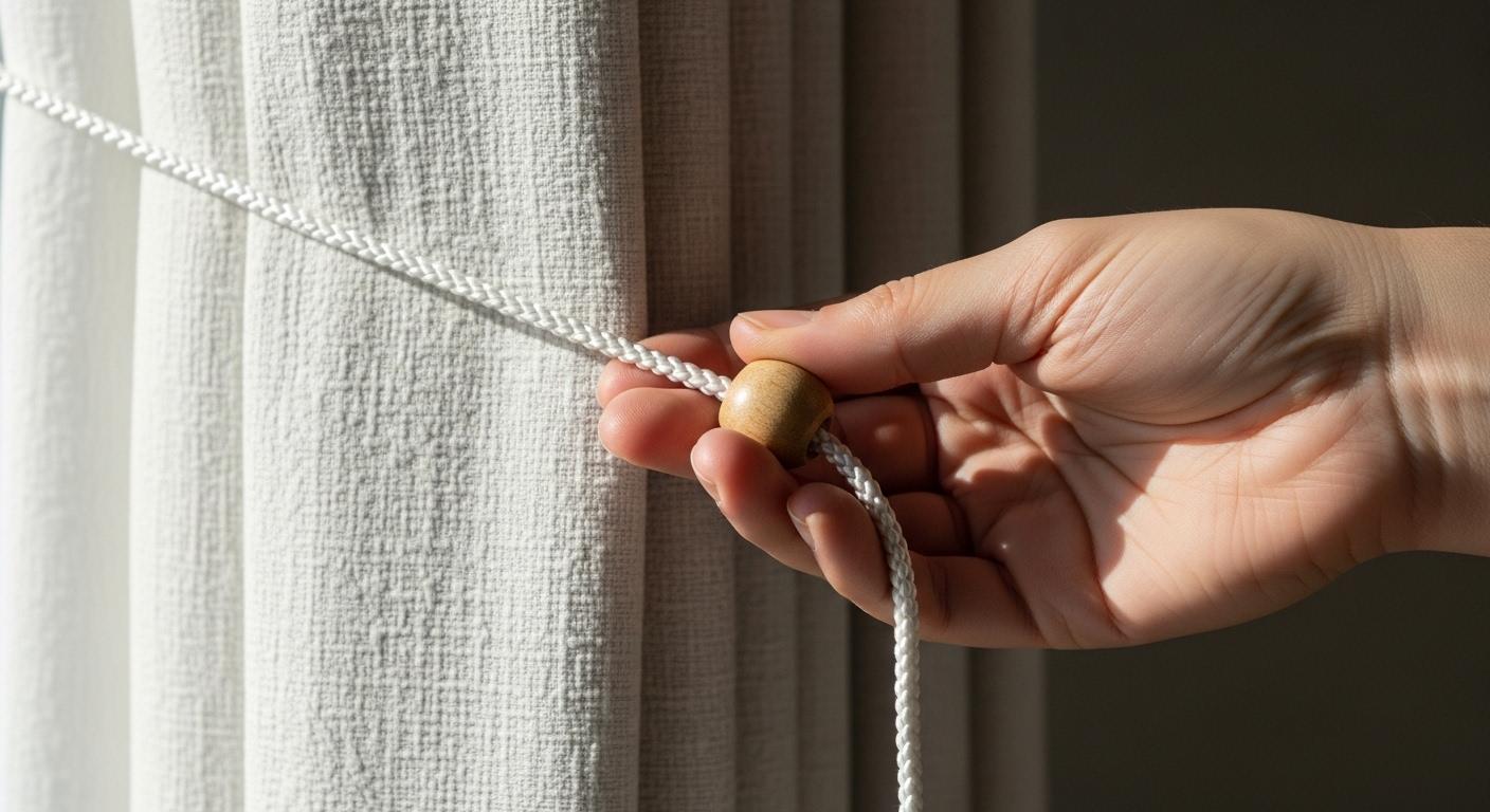 커튼 끈 사용법