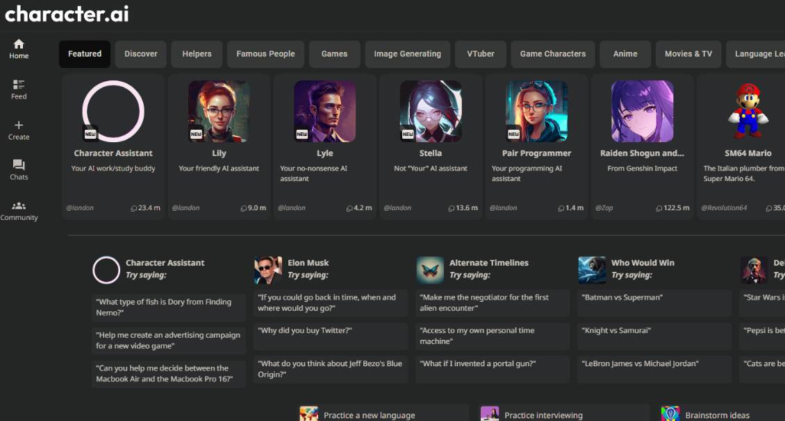 캐릭터 Character AI