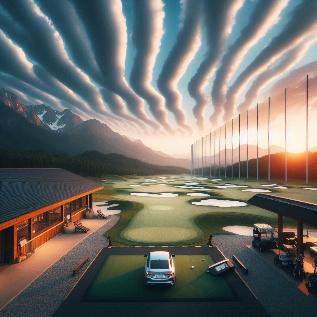 푸른산자리 골프연습장 배경