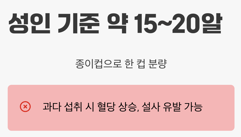 '과유불급', 하루 한 줌의 약속