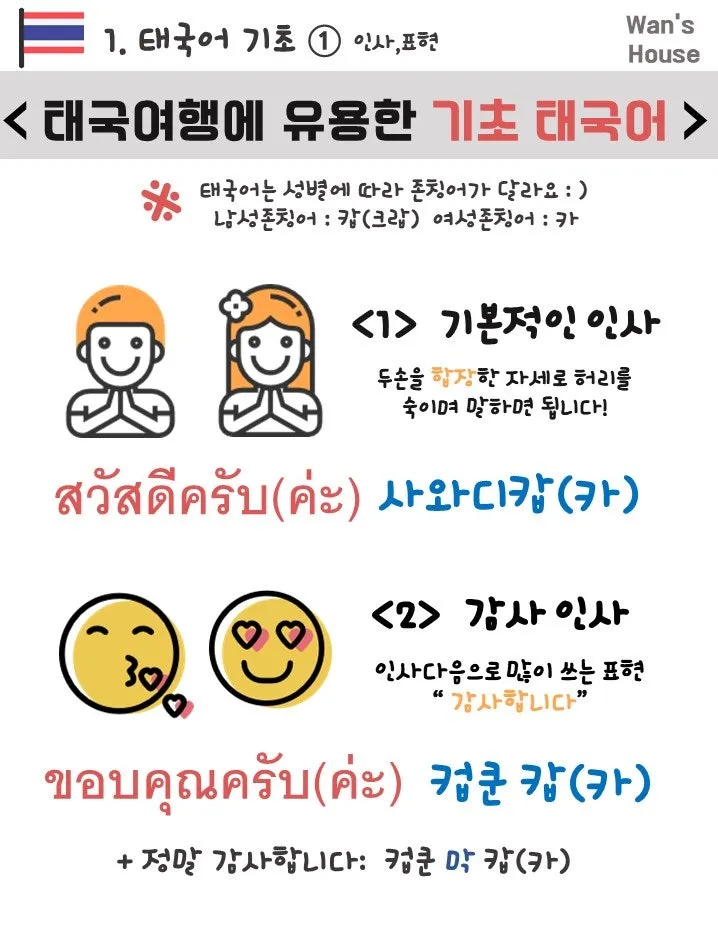태국 고수 빼주세요 여행 태국어 회화 마이 싸이 인사말_2