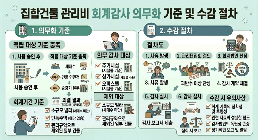 집합건물 관리비 회계감사 의무화 기준 및 수감 절차