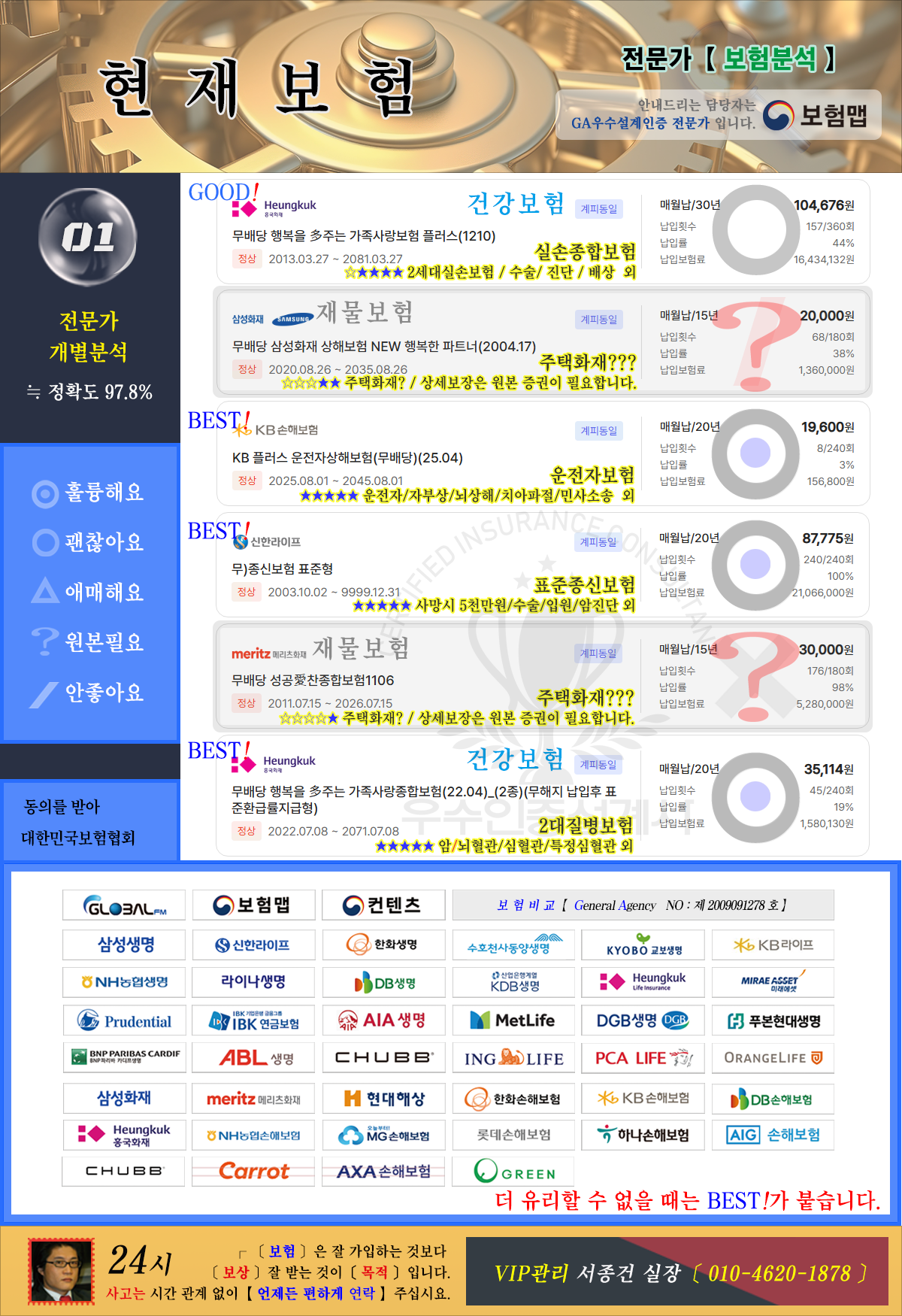 「 보험분석 」현재보험