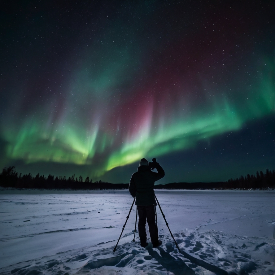 레이캬비크 오로라 관측 이미지