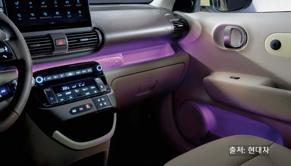 캐스퍼 일렉트릭 내부 모습