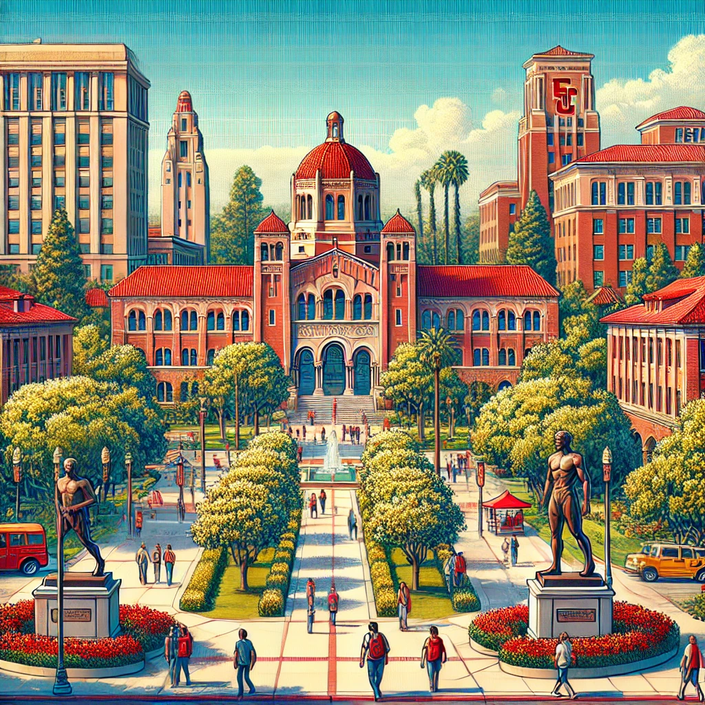 서던캘리포니아대학교 전경 그림