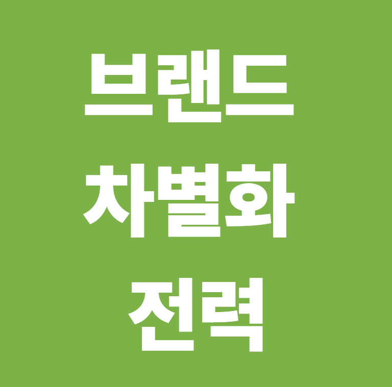 브랜드 차별화 전략