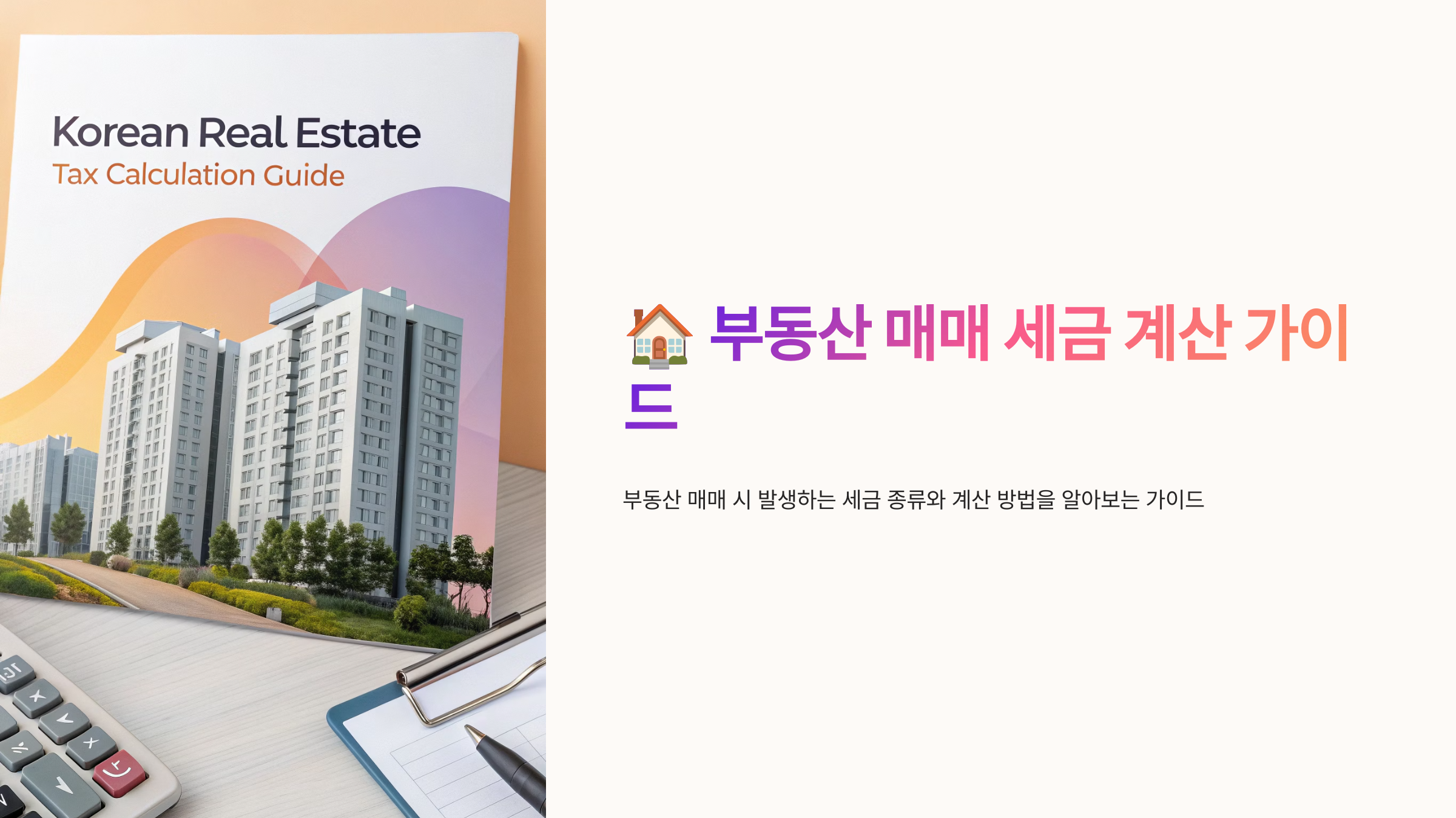 🏠 부동산 매매 세금 계산 가이드