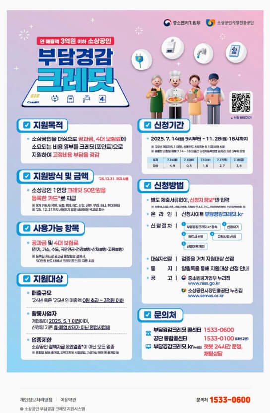 법인(주식회사) 소상공인 부담경감 크레딧 신청 방법!