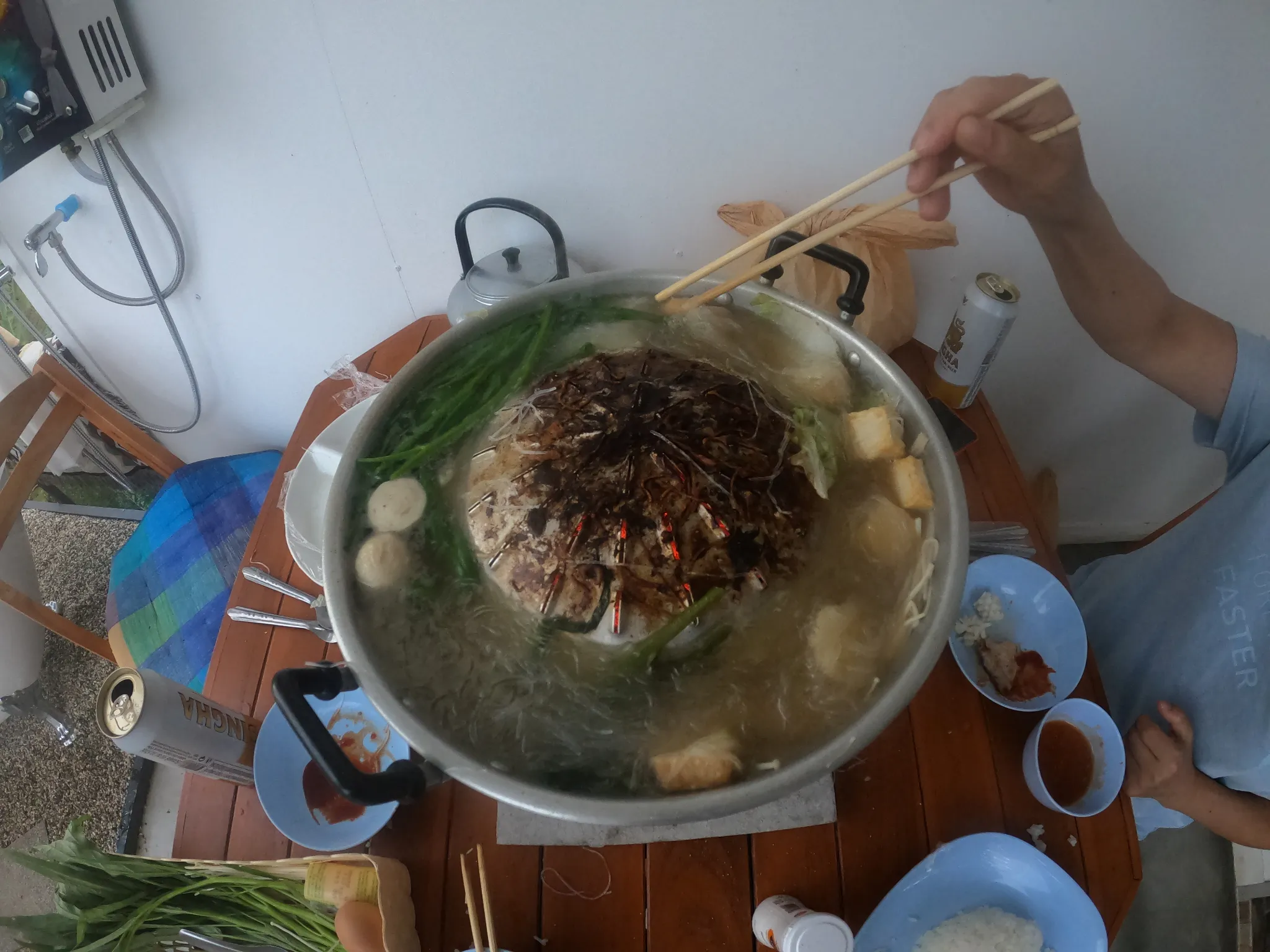 캠핑장에서 주문한 태국식 수끼(Suki)