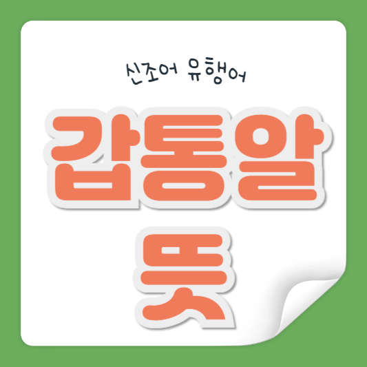 갑통알 뜻