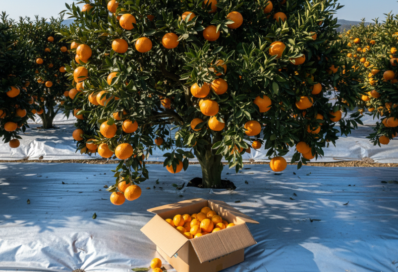 수확된 타이벡 감귤