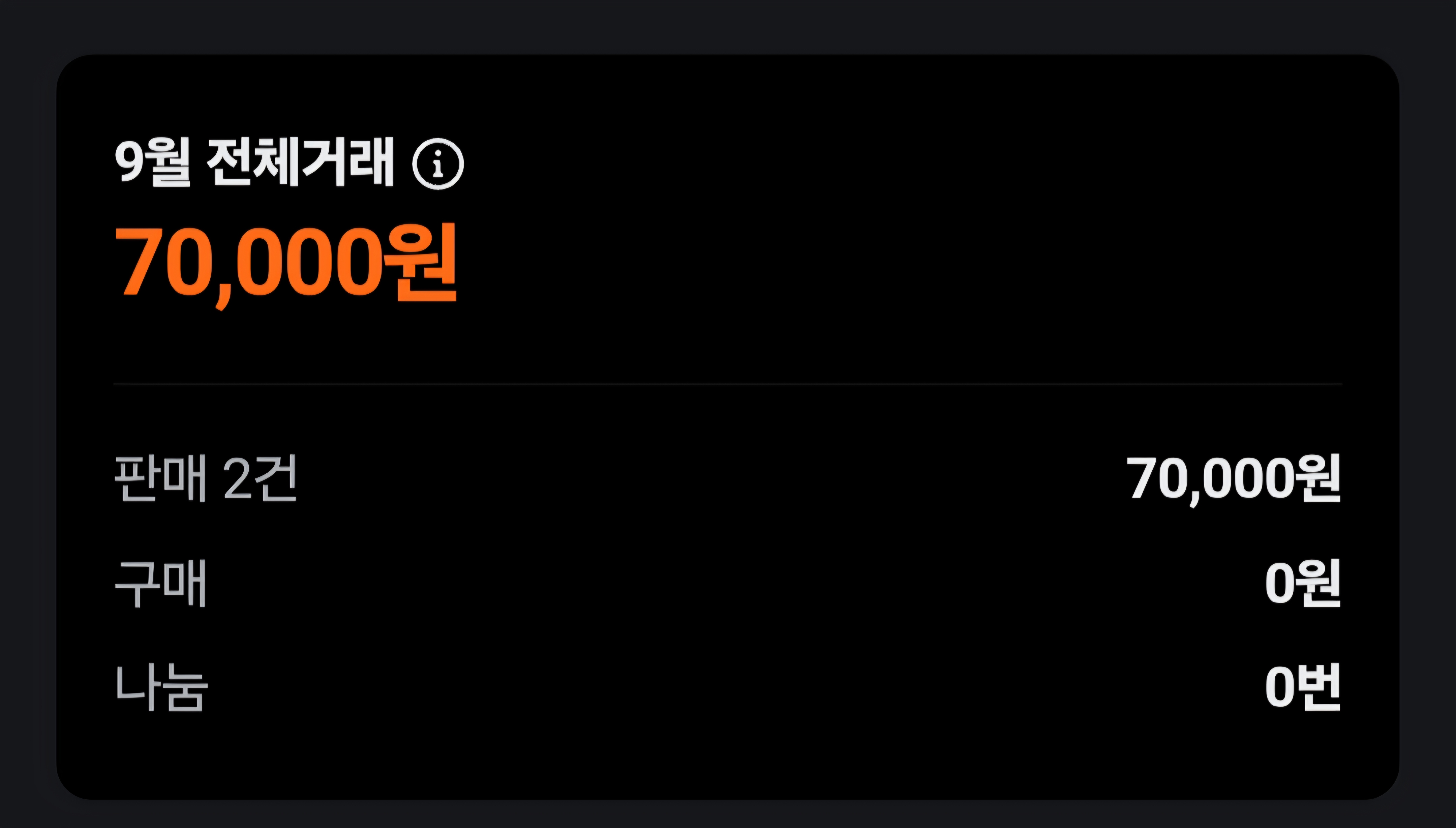당근마켓 거래내역