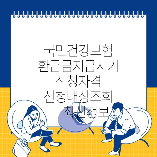 국민건강보험 환급금지급시기 신청자격 신청대상조회 ✅최신정보