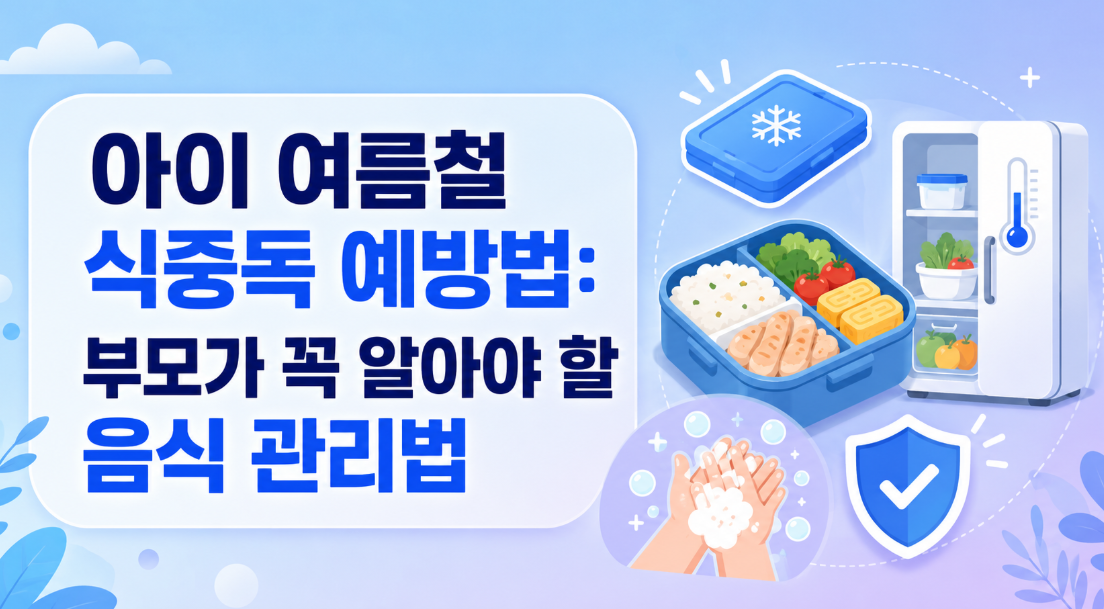 아이 여름철 식중독 예방법: 부모가 꼭 알아야 할 음식 관리법