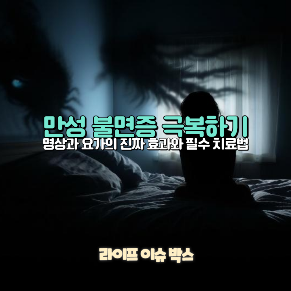 만성 불면증에 대해 고민 중!